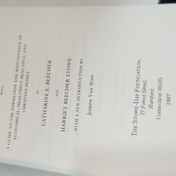 American Woman's Home Book By Catherine E. Beecher & Harriet Beecher Stowe 1987 - Picture 2 of 7